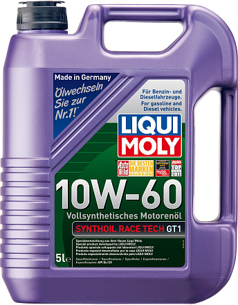 LIQUI MOLY Synthoil Race Tech GT1 10W-60 фото 1 LIQUI MOLY Synthoil Race Tech GT1 10W-60 preview 1