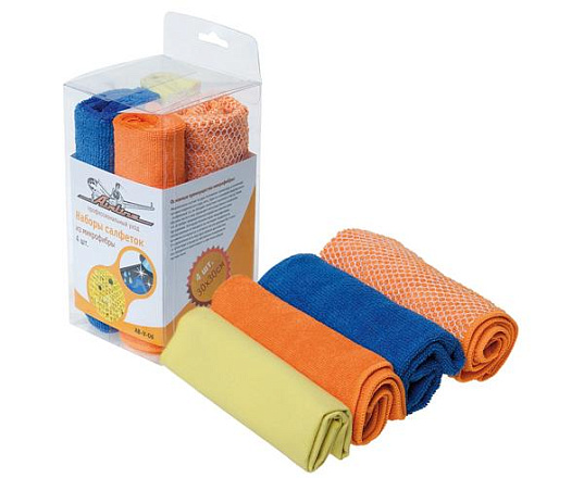 Набор салфеток AIRLINE из микрофибры в блистере 4 шт (30x30 см) preview 2