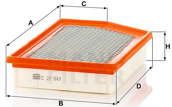 Воздушный фильтр MANN C27047 preview 1