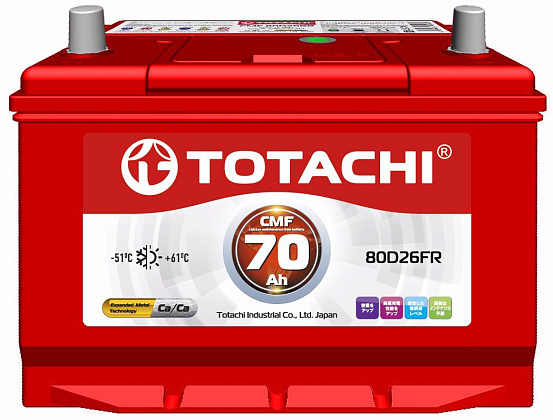 Аккумулятор TOTACHI KOR CMF 70 FR 80D26 FR фото 2 Аккумулятор TOTACHI KOR CMF 70 FR 80D26 FR preview 2