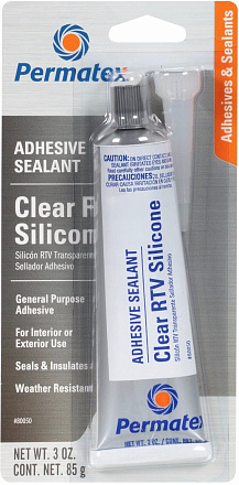 Герметик прозрачный PERMATEX Clear RTV Silicone Adhesive Sealant preview 1