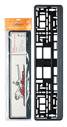 Рамка под номерной знак AIRLINE "Карбон" с планкой