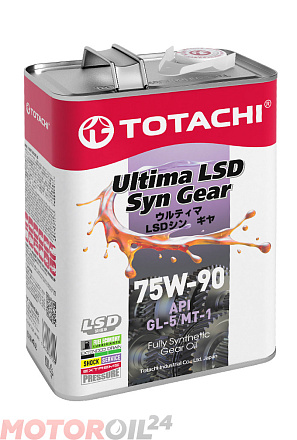 Трансмиссионное масло TOTACHI Ultima LSD Syn-Gear GL-5 75W-90 preview 1
