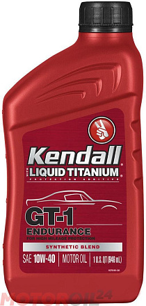 KENDALL GT-1 Endurance High Mileage Synthetic Blend Motor Oil with Liquid Titanium 10W-40 preview 1