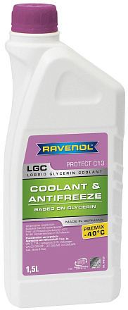 Антифриз готовый лиловый RAVENOL LGC Lobrid Glycerin Coolant Premix -40° C13 preview 1