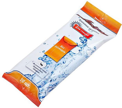 Салфетки влажные AIRLINE для стеклянных поверхностей (20 шт.) preview 2