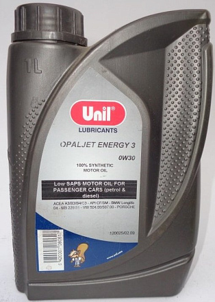 UNIL Opaljet Energy 3 SAE 0W-30 preview 1