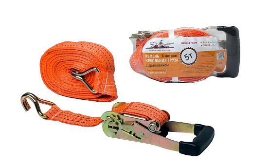 Ремень крепления груза с храповиком AIRLINE 6 м, 5 т preview 1