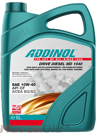 ADDINOL Drive Diesel MD 1040 SAE 10W-40 фото 1 ADDINOL Drive Diesel MD 1040 SAE 10W-40 preview 1