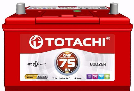 Аккумулятор TOTACHI KOR CMF 75 R 80D26R preview 1