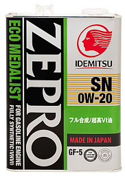 IDEMITSU Zepro Eco Medalist 0W-20