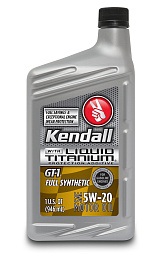 KENDALL GT-1 Full Synthetic Motor Oil With Liquid Titanium 5W-20