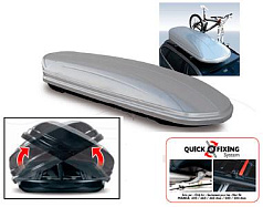 Автомобильный бокс MENABO Mania DUO 580 (225х89х37) 580 L (Серый глянец) 