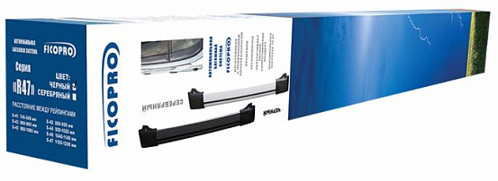 Багажник на рейлинги FICOPRO R-54 S (серебристый) preview 3