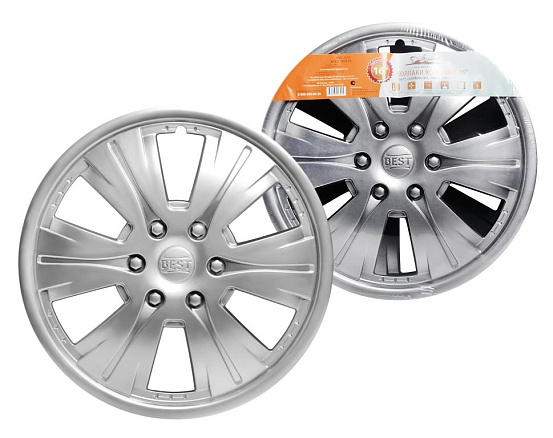 Колпаки колесные AIRLINE 16 дюймов "Бест", серебристые preview 1