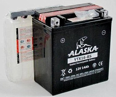 Аккумулятор ALASKA 14АЧ YTX16-BS 12V
