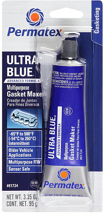 Формирователь прокладок синий PERMATEX 77 BR Sensor Safe Ultra Blue RTV silicone preview 1