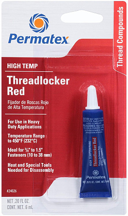 Фиксатор резьбы PERMATEX High Temperature Threadlocker RED preview 2