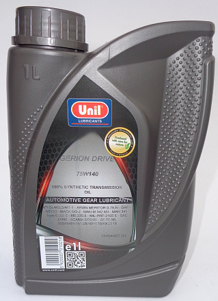 Трансмиссионное масло UNIL Gerion Drive 75W-140 фото 1 Трансмиссионное масло UNIL Gerion Drive 75W-140 preview 1