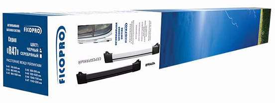 Багажник на рейлинги FICOPRO R-55 B (черный) preview 3