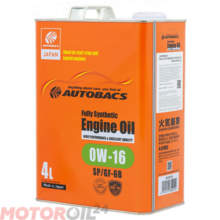 AUTOBACS Fully Synthetic 0W-16 preview 1