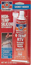 Герметик проф. RTV силиконовый терм (красный)  PERMATEX
