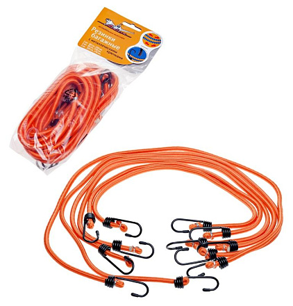 Набор резинок AIRLINE 6 шт: 2шт. 60см, 2шт. 80см, 2шт. 100см, D-8 мм, (металлические крючки) preview 1