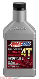 AMSOIL 100% Synthetic 4T Performance 4-Stroke Motorcycle Oil SAE 10W-30