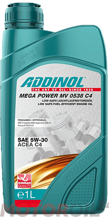 ADDINOL Mega Power MV 0538 C4 SAE 5W-30 фото 1 ADDINOL Mega Power MV 0538 C4 SAE 5W-30 preview 1