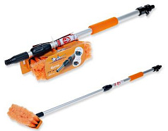 Швабра AIRLINE с насадкой для шланга, щеткой 20 см и телескопической ручкой 100 см