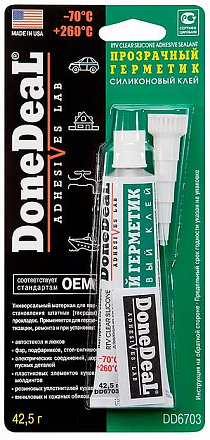 Герметик-клей силиконовый прозрачный DONE DEAL preview 1