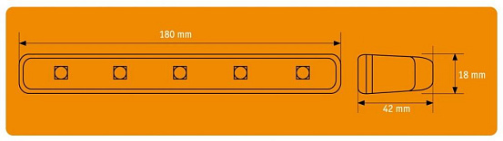 Дневные ходовые огни AIRLINE 1 Вт х 12 LED с блоком управления preview 2