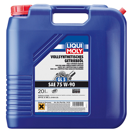 Трансмиссионное масло LIQUI MOLY Vollsynthetisches Getriebeoil 75W-90 фото 1 Трансмиссионное масло LIQUI MOLY Vollsynthetisches Getriebeoil 75W-90 preview 1
