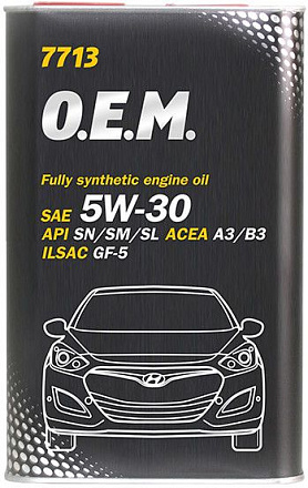 MANNOL 7713 O.E.M. for Hyundai Kia 5W-30 фото 1 MANNOL 7713 O.E.M. for Hyundai Kia 5W-30 preview 1