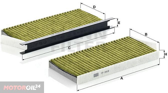 Салонный фильтр MANN FP2418-2 preview 1