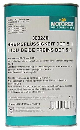 Тормозная жидкость MOTOREX Brake Fluid Dot 5.1 preview 1