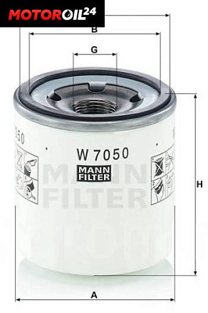 Фильтр масляный MANN W7050 preview 2