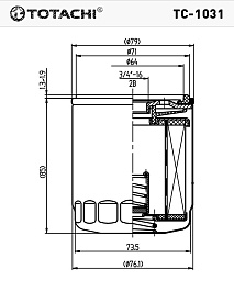 Фильтр масляный TOTACHI TC-1031