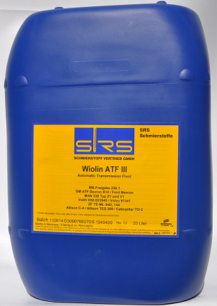 Масло трансмиссионное SRS Wiolin ATF III preview 1