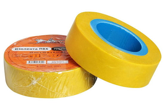 Изолента ПВХ AIRLINE, желтая, 19 мм, 10 м preview 1