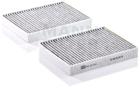 Салонный фильтр с активированным углем MANN CUK23014-2 preview 2