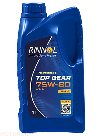 Трансмиссионное масло RINNOL TOP GEAR 75W-80 GL-5 preview 1