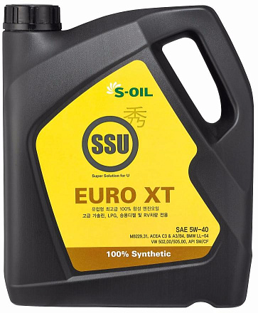 S-OIL SSU Euro XT 5W-40 фото 1 S-OIL SSU Euro XT 5W-40 preview 1