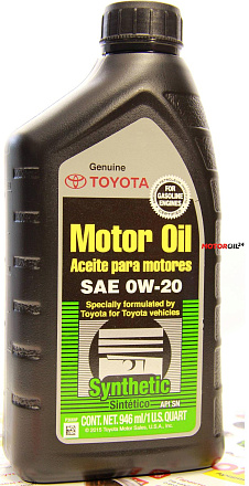 TOYOTA Motor Oil 0W-20 SN US фото 1 TOYOTA Motor Oil 0W-20 SN US preview 1
