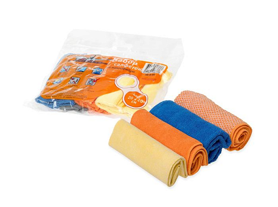 Набор салфеток AIRLINE из микрофибры в рулончиках (20x20 см) 4 шт. preview 1