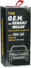 MANNOL 7706 O.E.M. for Renault Nissan 5W-30