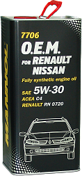 MANNOL 7706 O.E.M. for Renault Nissan 5W-30