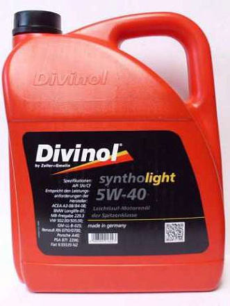 DIVINOL Syntholight 5W-40 (LongLife) фото 1 DIVINOL Syntholight 5W-40 (LongLife) preview 1