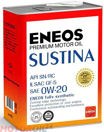 ENEOS Sustina 0W-20 фото 1 ENEOS Sustina 0W-20 preview 1