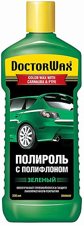 Цветная полироль с полифлоном DOCTOR WAX (зеленая) preview 1